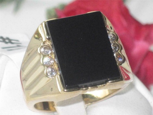 Mens gold onyx - , black