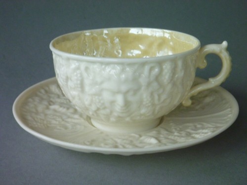 Antique belleek bacchus - belleek, mask