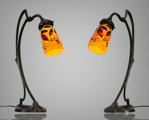 Pair lamps daum nancy - pair, "daum