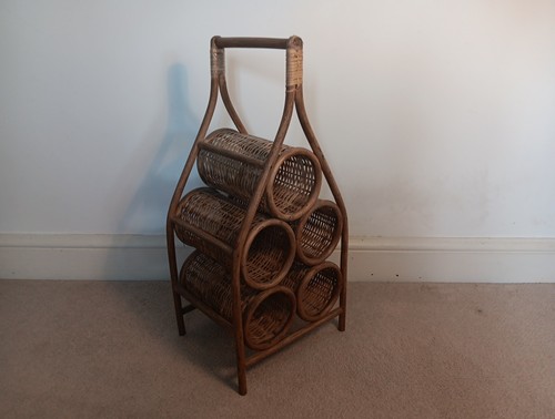 Vtg retro 70s wicker rattan - vtg,