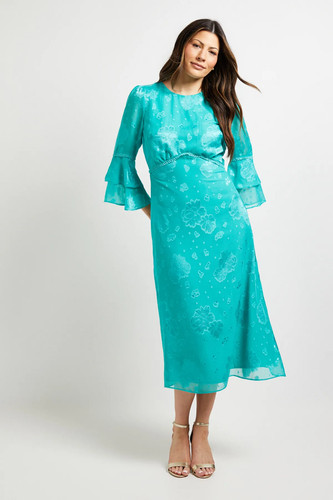 Wallis turquoise fit flare - &,