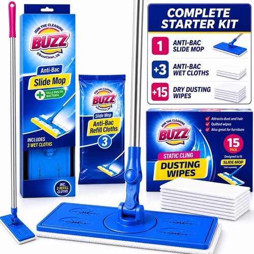 Static cleaning mop floor - static,