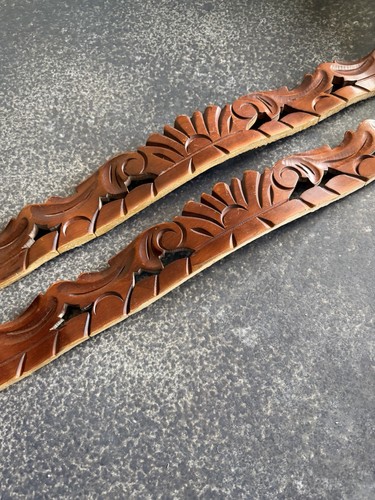Carved wood pediment salvage - carved,