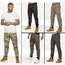 Enzo mens cargo joggers - enzo,