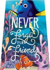 Disney Blanket Fleece Throw 120x150cm Never Forget Your Friends Coral Reef