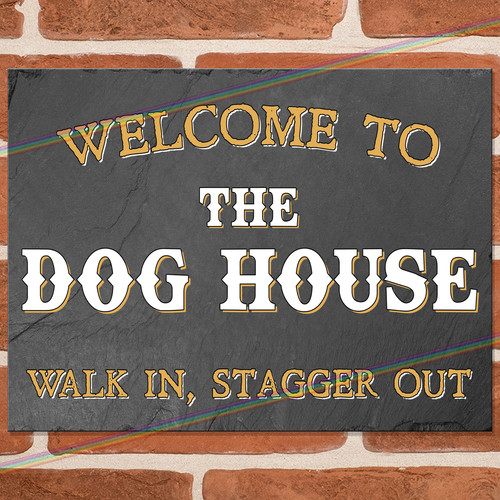 Dog house funny metal - dog,