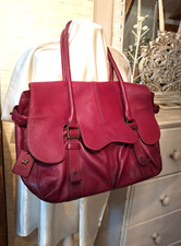 RADLEY London Real LEATHER Burgundy Wine Shoulder Hobo Bag Large Dust Bag