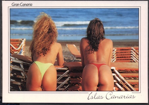 Rear cheeky modern postcard - modern,