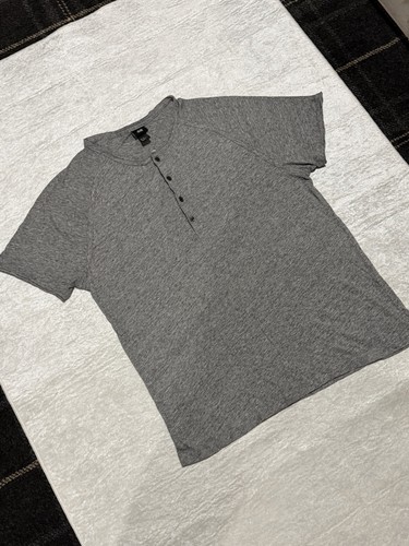 Mens grey henley t - xl,