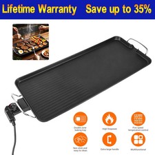 2025 Barbecue Grill Electric Teppanyaki Table Top Griddle BBQ Hot Plate No-stick
