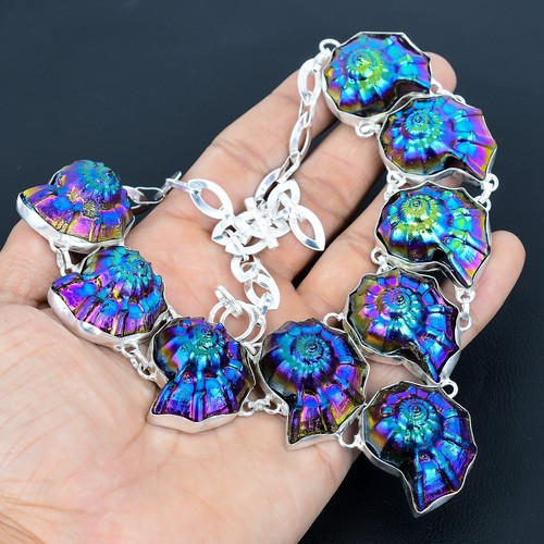 Ammolite fossil 925 sterling - fossil,