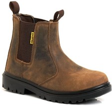 Mens Leather Safety Steel Toe