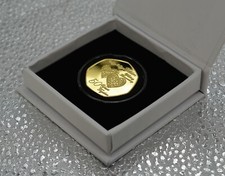 50th GOLDEN WEDDING ANNIVERSARY 24ct Gold Commemorative in Gift Box. Present