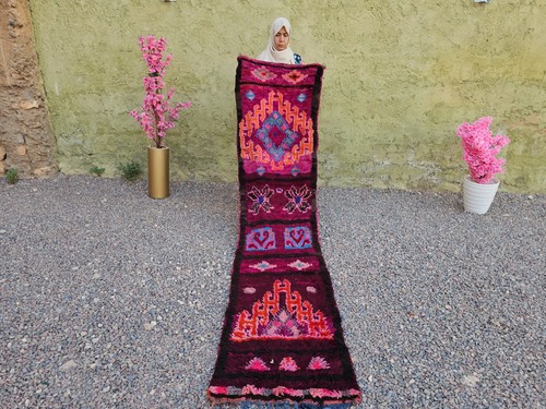 Moroccan boucherouite runner - moroccan,