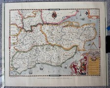 Saxton's Map of Kent, Sussex