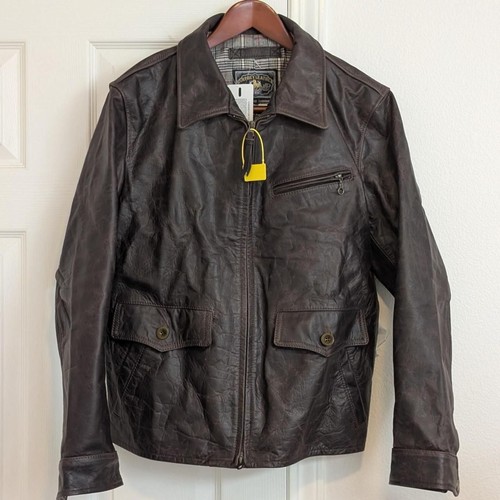 Waxed horsehide double zip - horsehide,