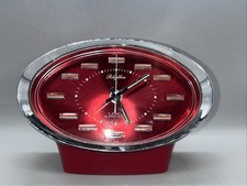 Alarm Clock Space Age made Japan 1960s 70s Rhythm 511143 2 Jewels Red Rare works