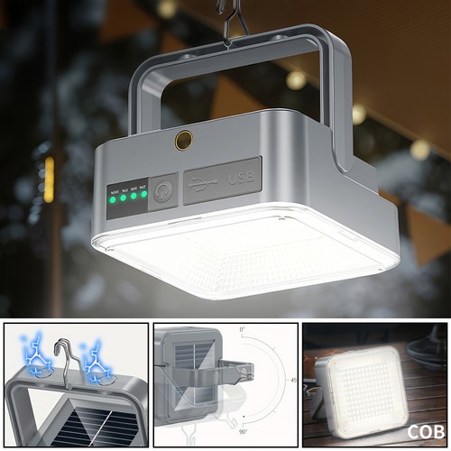 Magnetic solar camping led - camping,