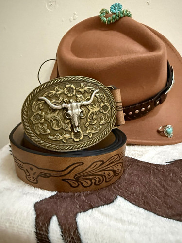 Unisex brown leather western - unisex,