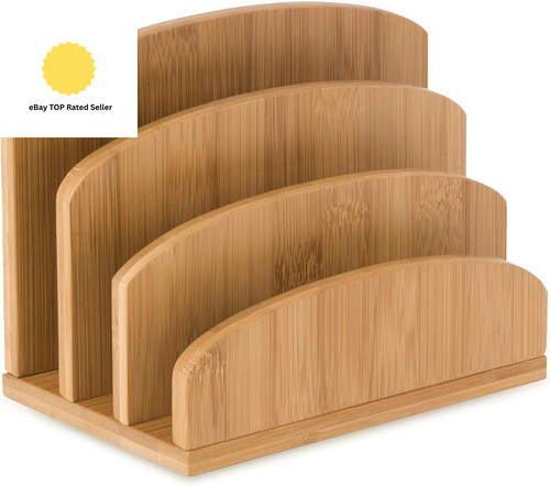 Bamboo letter holder mail - bamboo,