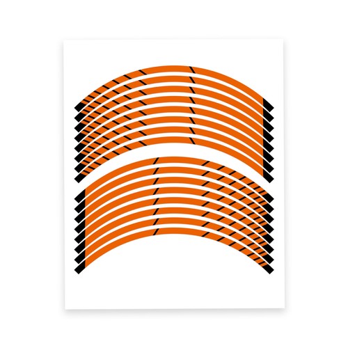 Orange inch tape stripe rim - 17,