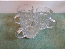 X3 Vintage Ravenhead Dimpled Half Pint Glasses