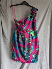 size 10 pussycat London party Wedding Ocasion races Mini Dress One Shoulder