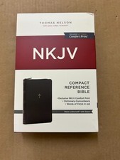 Nkjv Compact Paragraphstyle Reference Bibles - Thomas Nelson (Black Cover)