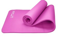 UTTAM Yoga Mat Extra Thick Foam Exercise Pilates Mat Pink 180x60cm