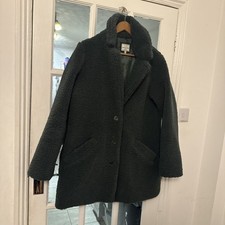 Fat Face Teddy Coat, green