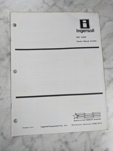 Ingersoll service manual - ingersoll,