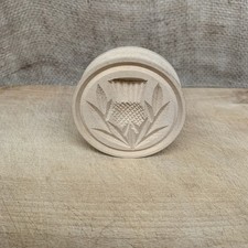 Scottish Thistle Shortbread Wooden Cookie Stamp Mold  Scotland Butter Stamp