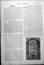 Original Old Vintage Print The