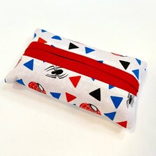 Pocket Tissue Cover Pouch Holder | Handmade | Spiderman Superhero Fabric | Lined