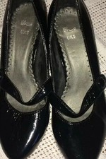 BHS|Black|Patent|Ladies Shoes|Uk Size 5|Eur 38|