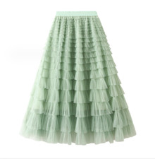 Women Mesh Tutu Skirt High