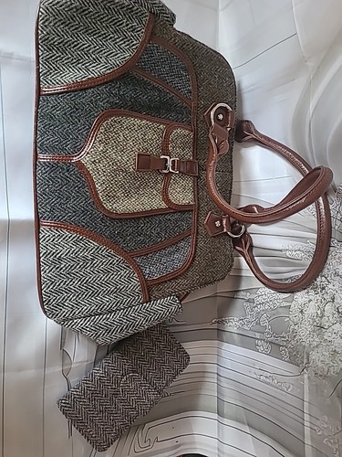 Harris tweed bag and - and, grey