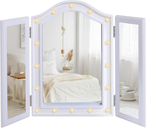 Trifold tabletop mirror 16 - tabletop, w/16
