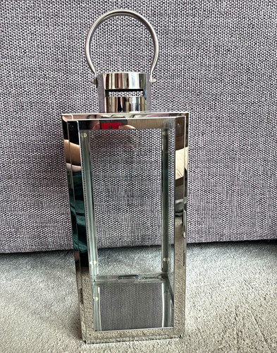 Silver chrome metal - silver, glass