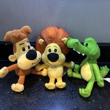 7" Tomy Raa Raa The Noisy Lion Monkey Crocodile Soft Toy Plush bundle Very Rare