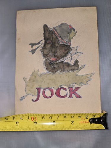 Original vintage watercolour - original,