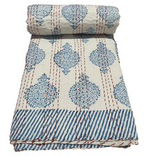 Indian kantha quilt bedspread - indian,