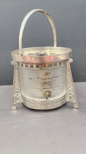 Art deco metal warmer stand - art,