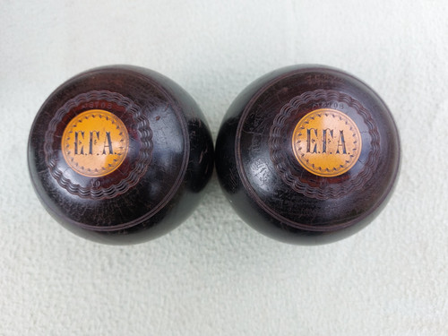 Pair vintage bowling woods - of,