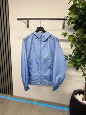 Louis Vuitton 1AA7WH Damier Windbreaker Jacket In Light Blue RRP £1970 / UK. M ^