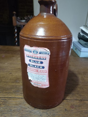 Antique stephens ink bottle - bottle,