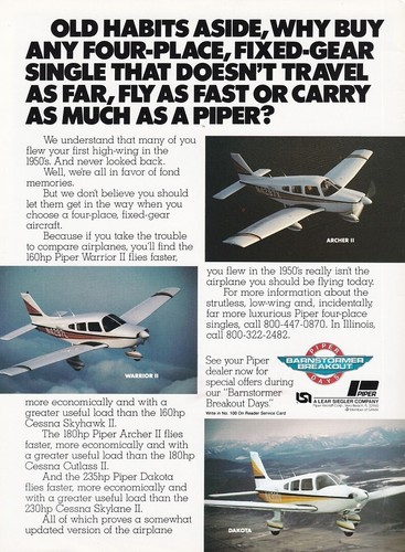 1985 piper warrior aircraft - warrior, ii