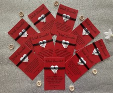 X10 Wish Bracelet / Star/GIFT/family/ Bulk buy/Red Card /Black Cord/ Birthdays