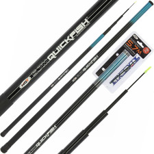 5.7m Fishing Pole Whip Telescopic Elasticated Pole + Rig Disgorger NGT Quickfish