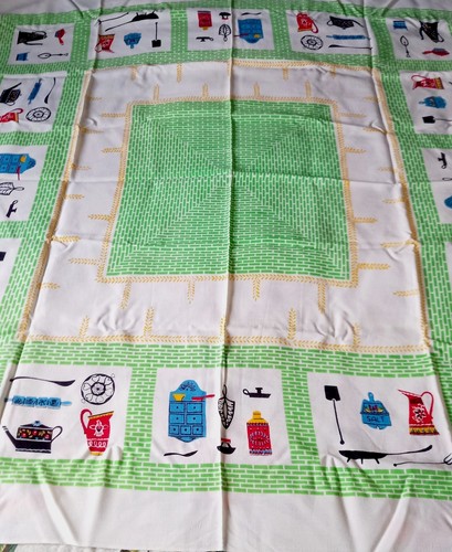 Vintage 1950s tablecloth - vintage,